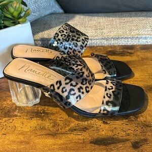 Nanette Clear Animal Print Heels